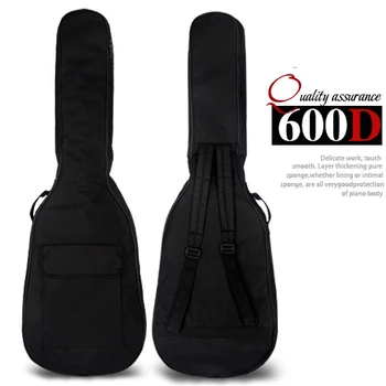 Oxford Tkanina Elektrická Gitara Gig Bag Dvojité Popruhy Podložky 5mm Bavlna Zahusťovanie Soft Bag Kryt Vodotesný Batoh