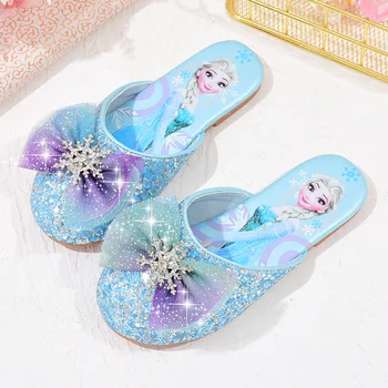 Disney Karikatúry Elsa Papuče Dievčatá, Baby, Roztomilý Princezná Topánky Detí Baotou Sandále Ležérne Topánky Mrazené Letné Šľapky