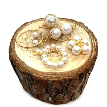 Kľúčové tlačidlá pre Šperky Robiť ,10PCS Kovové Pearl Šperky, Rôzne Nepravidelné Prívesky a Konektory, Diy Náušnice Príslušenstvo