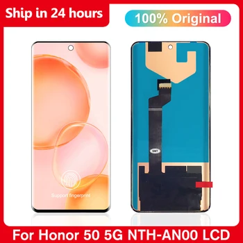 Pôvodný Pre Huawei Honor 50 LCD Displej Náhrada Za Honor50 NTH-AN00 s Odtlačkov prstov Dotykový Displej Digitalizátorom. Obrazovke