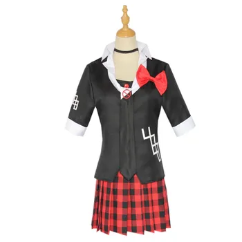 Anime Danganronpa Cosplay Kostým Dievča Enoshima Junko Black Hra Jednotné Kaviareň Pracovné Oblečenie, Krátke Sukne Nastaviť Anime Cosplay Ženy